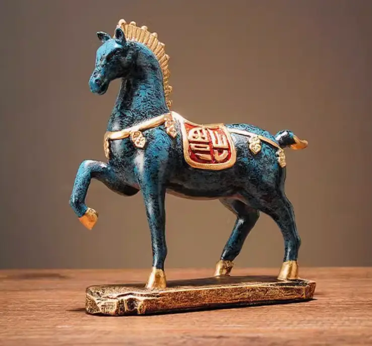 驛馬擺件(藍色)